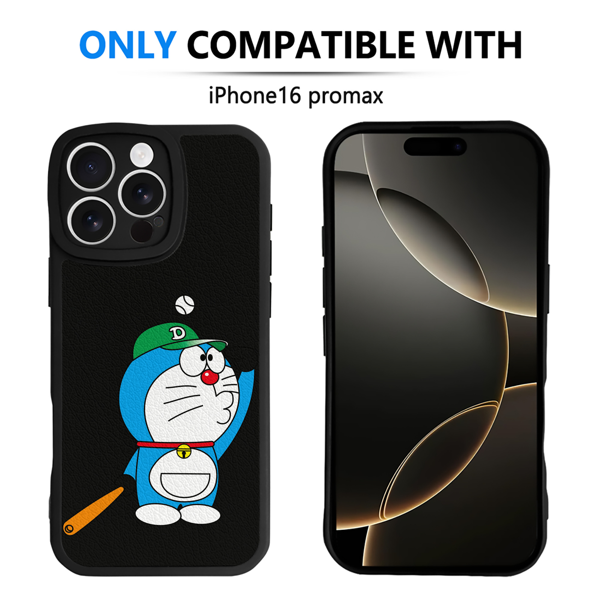 （画像用） ドラえもん Doraemon 【iPhone 16シリーズ対応】シリコンスマホケース（レザー調） 材質：シリコン